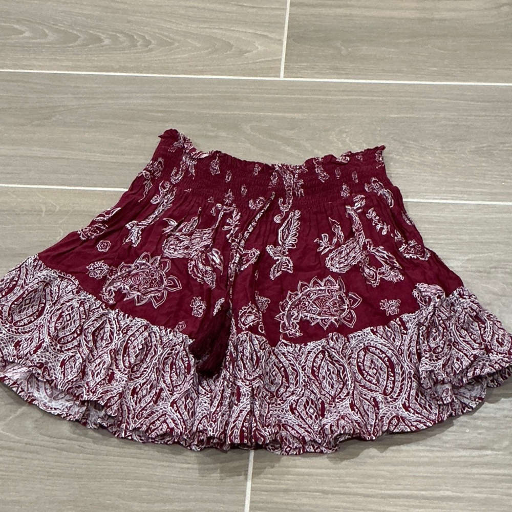Surf Gypsy Burgundy High Waist Shorts